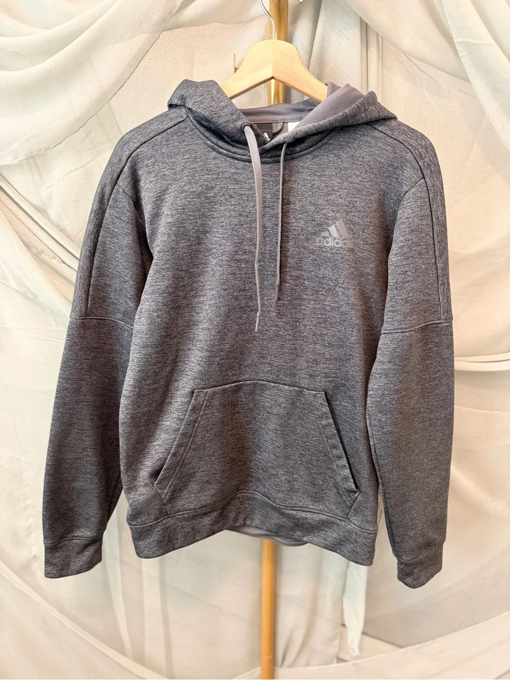 adidas Gray Men's Hooded Sweatshirt